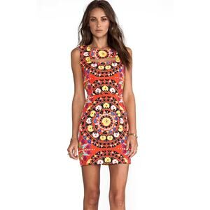 Mara Hoffman Suzani Poppy Geometric Cutout Mini Dress Size 4